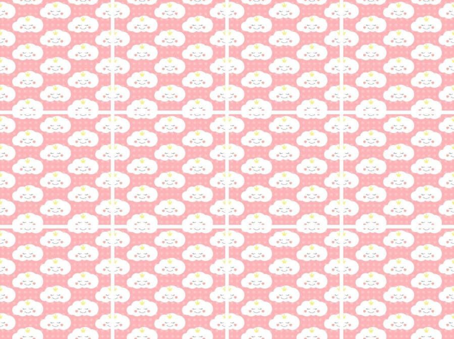 Queence Tegelsticker Wolken Stickertegels zelfklevend stickers 12-delige set