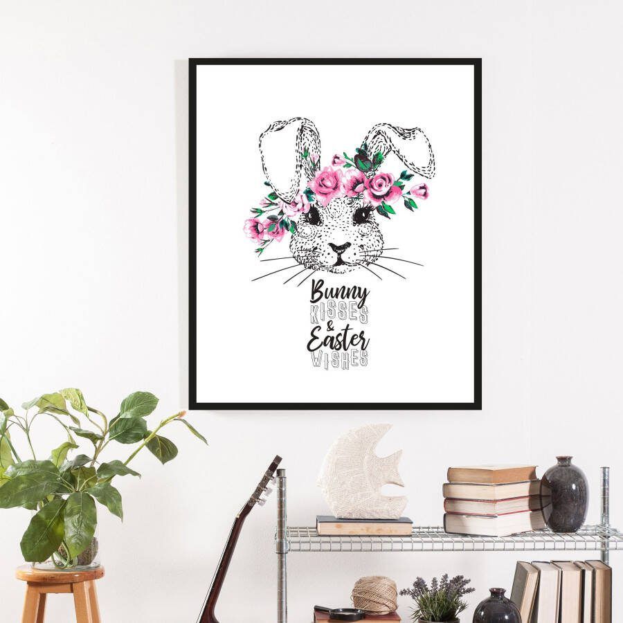 queence Wanddecoratie Aico met frame zwart (1 stuk)