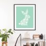 Queence Wanddecoratie Akimo HD premium posterdruk incl. houten lijst (1 stuk) - Thumbnail 1