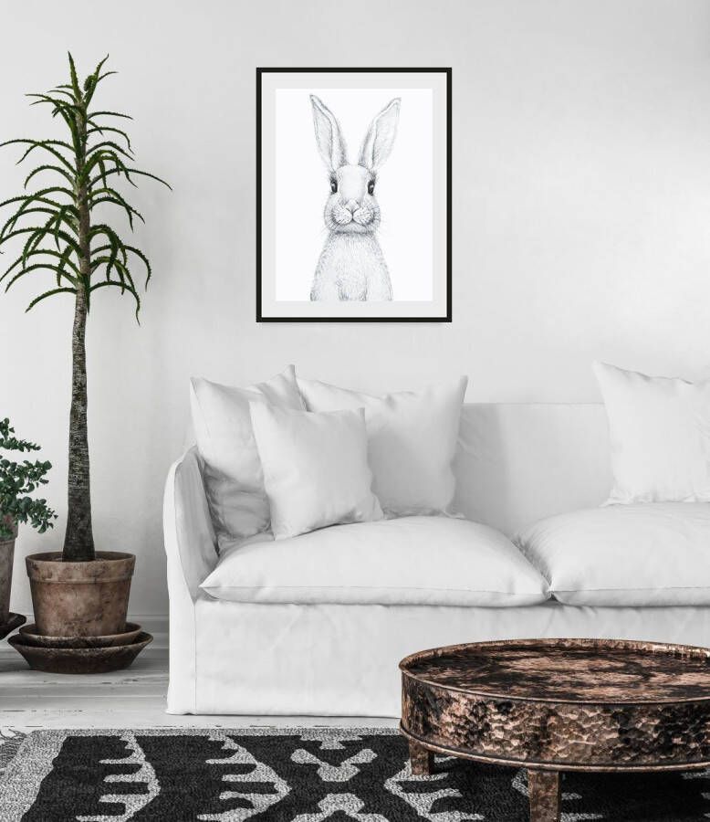 queence Wanddecoratie Aleksi HD premium posterdruk incl. houten lijst (1 stuk)