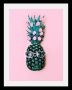 Queence Wanddecoratie Annanas ananas in 3 maten ingelijst - Thumbnail 1