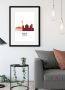Queence Wanddecoratie Berlijn Color Splash HD premium posterdruk incl. houten lijst (1 stuk) - Thumbnail 1