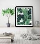 Queence Wanddecoratie Bladeren HD premium posterdruk incl. houten lijst - Thumbnail 1