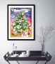 Queence Wanddecoratie Kerstboom HD premium posterdruk incl. houten lijst (1 stuk) - Thumbnail 1