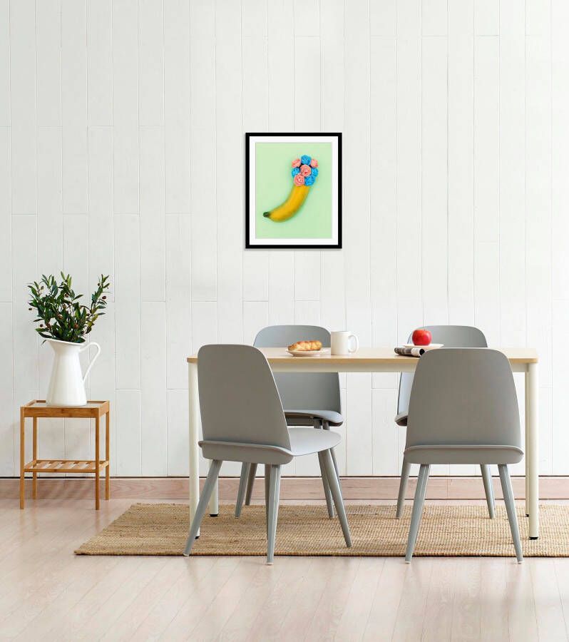 queence Wanddecoratie Collin HD premium posterdruk incl. houten lijst (1 stuk)