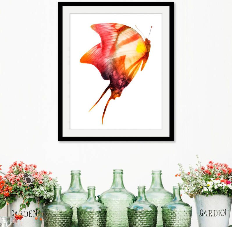 Queence Wanddecoratie Darleen HD premium posterdruk incl. houten lijst (1 stuk)