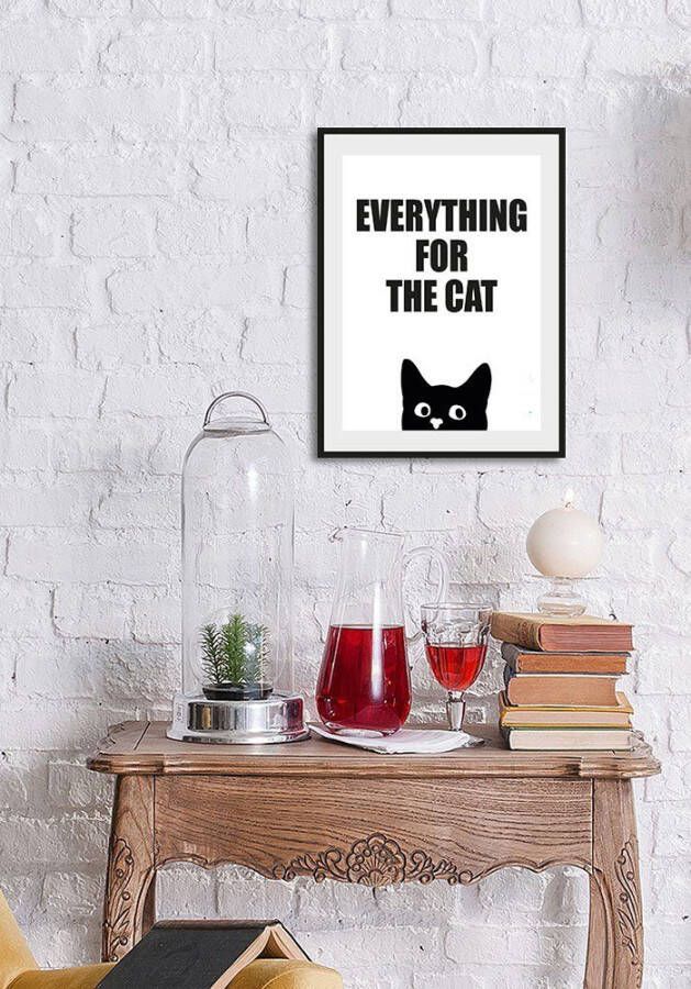 Queence Wanddecoratie EVERYTHING FOR THE CAT (1 stuk)