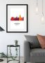 Queence Wanddecoratie Frankfurt Color Splash HD premium posterdruk incl. houten lijst (1 stuk) - Thumbnail 1