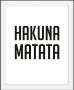 Queence Wanddecoratie Hakuna Matata in 3 maten ingelijst - Thumbnail 1