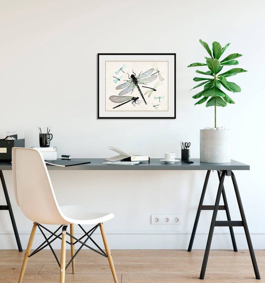 Queence Wanddecoratie Lola HD premium posterdruk incl. houten lijst (1 stuk)