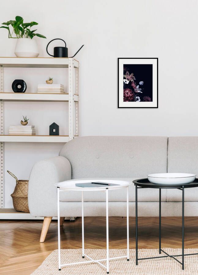 Queence Wanddecoratie Luise HD premium posterdruk incl. houten lijst (1 stuk)