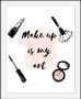 Queence Wanddecoratie Make up HD premium posterdruk incl. houten lijst - Thumbnail 1