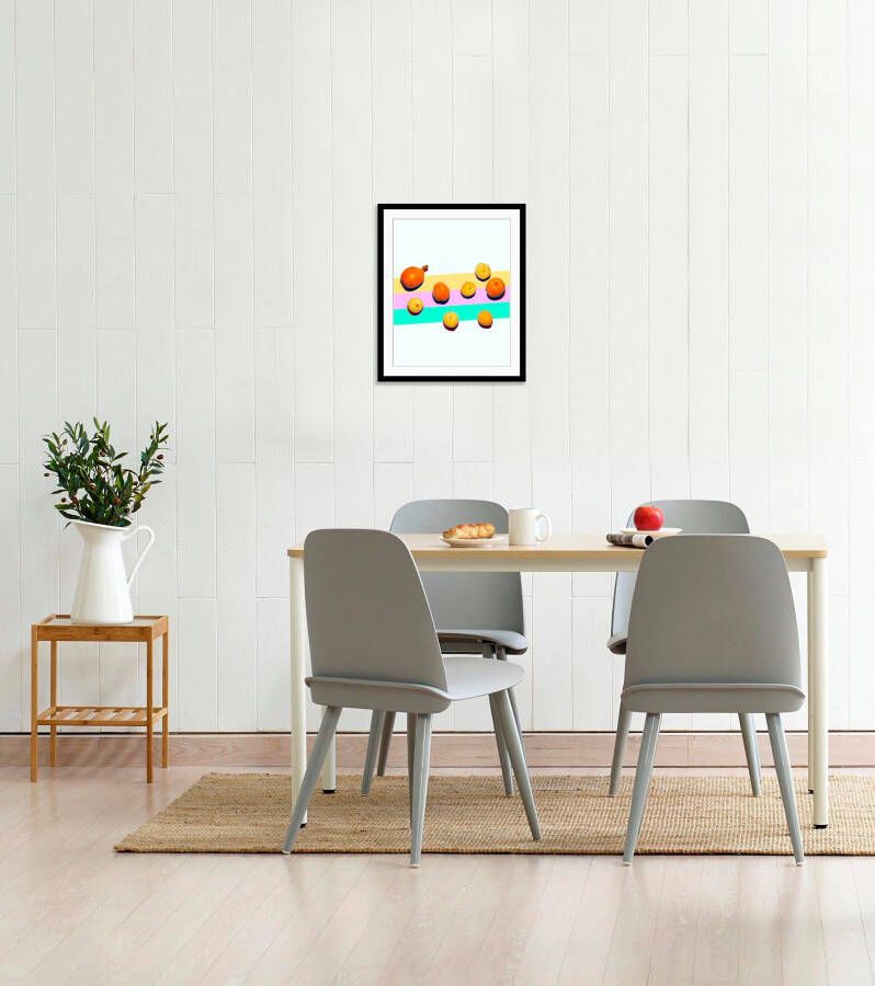 Queence Wanddecoratie Maurice HD premium posterdruk incl. houten lijst (1 stuk)