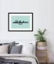 Queence Wanddecoratie Münster skyline HD premium posterdruk incl. houten lijst (1 stuk) - Thumbnail 1