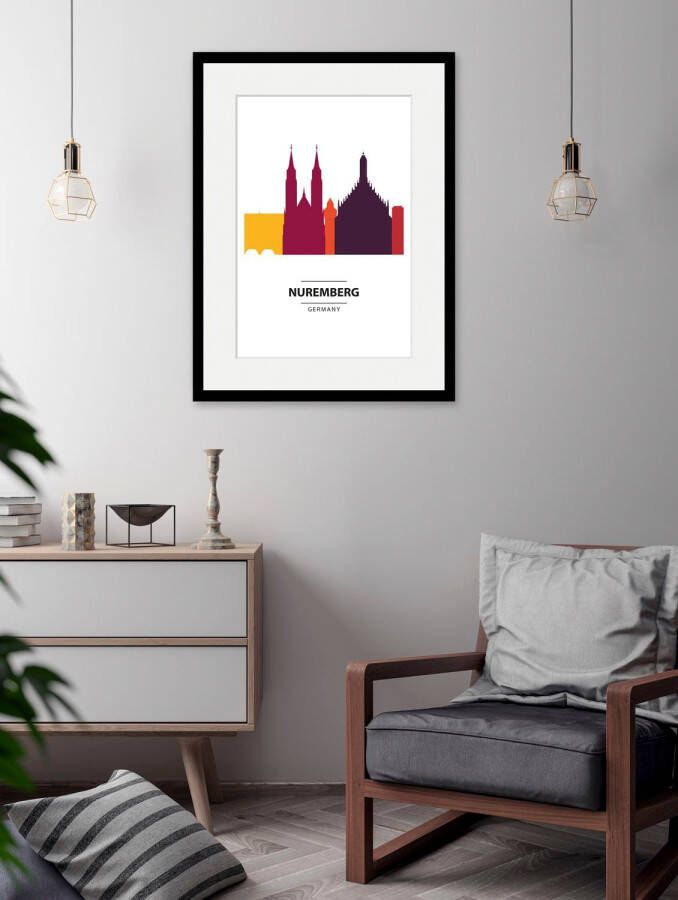 Queence Wanddecoratie Nuremberg Color Splash (1 stuk)