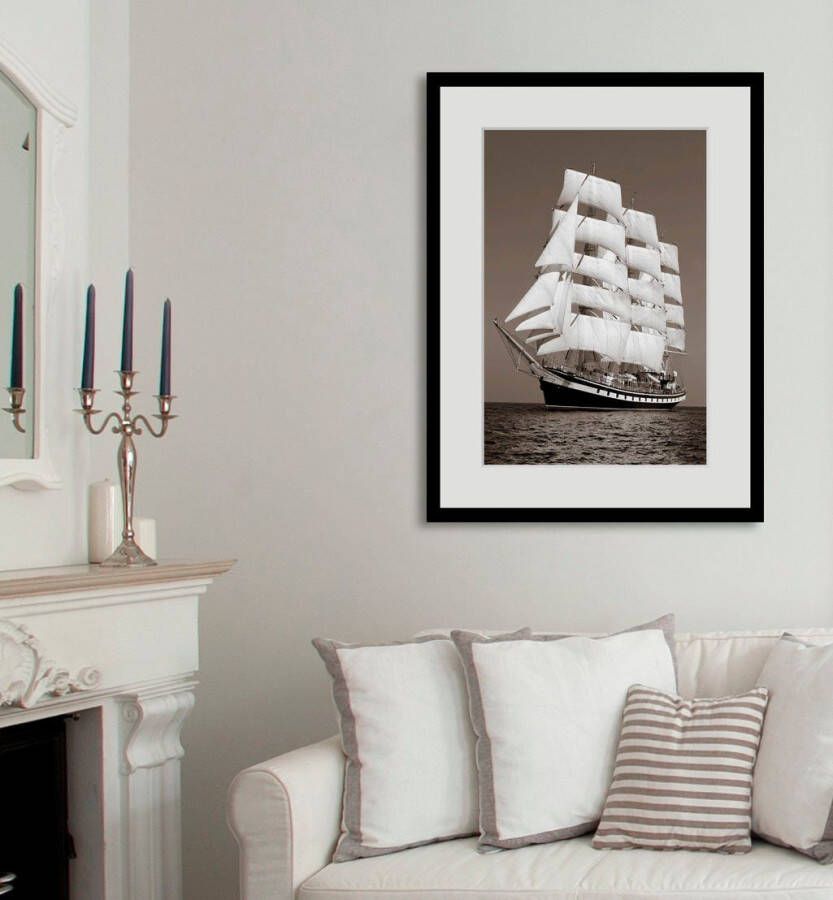 queence Wanddecoratie Pearl HD premium posterdruk incl. houten lijst (1 stuk)