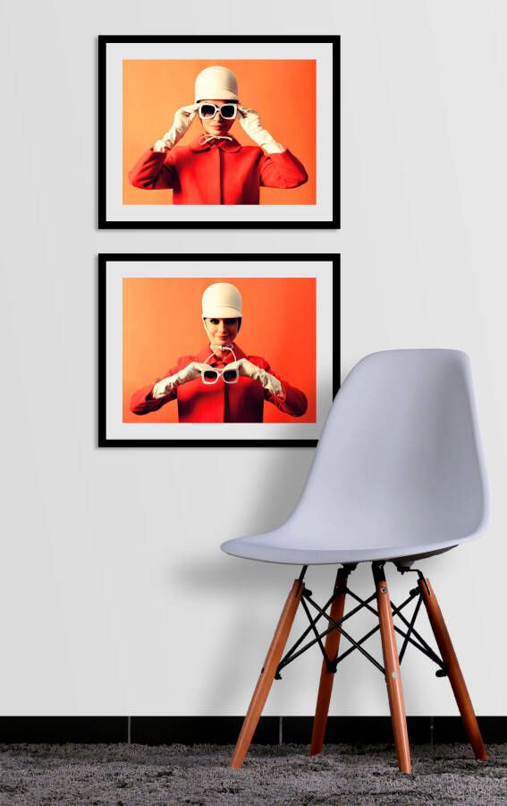 Queence Wanddecoratie Rijdende Bruid HD premium posterdruk incl. houten lijst (1 stuk)