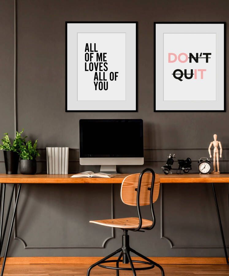 queence Wanddecoratie Sam Smith HD premium posterdruk incl. houten lijst (1 stuk)
