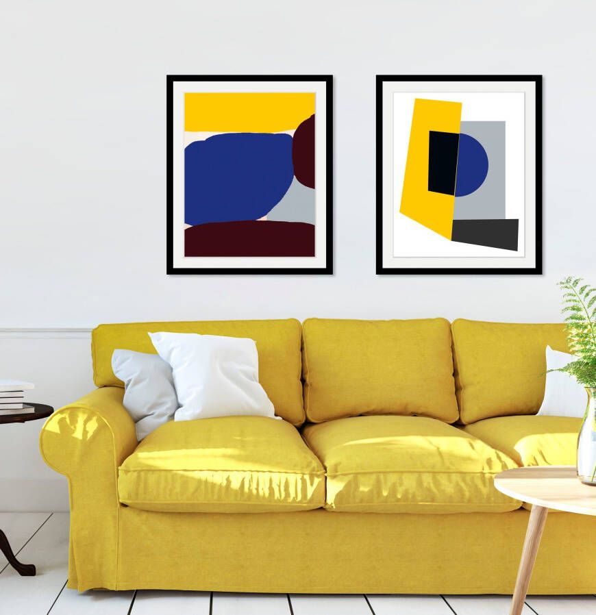 queence Wanddecoratie Sergey HD premium posterdruk incl. houten lijst (1 stuk)