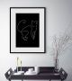 Queence Wanddecoratie Simba HD premium posterdruk incl. houten lijst (1 stuk) - Thumbnail 1