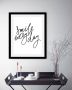 Queence Wanddecoratie Smile HD premium posterdruk incl. houten lijst - Thumbnail 1