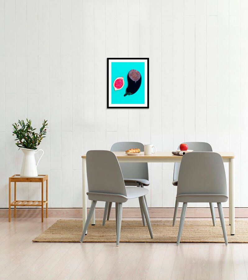 queence Wanddecoratie Stephan HD premium posterdruk incl. houten lijst (1 stuk)