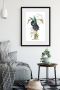 Queence Wanddecoratie Letter met bloemen HD premium posterdruk incl. houten lijst (1 stuk) - Thumbnail 1