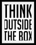 Queence Wanddecoratie Think outside HD premium posterdruk incl. houten lijst - Thumbnail 1