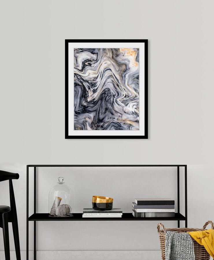 Queence Wanddecoratie Tobias HD premium posterdruk incl. houten lijst (1 stuk)