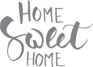 Queence Wandfolie Home Sweet Home (1 stuk)