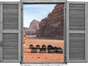 Queence Wandfolie Hut in het woestijngebergte (1 stuk)