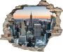 Queence Wandfolie New York Muursticker muurdecoratie zelfklevend 3D muurdurchbraak (1 stuk) - Thumbnail 1