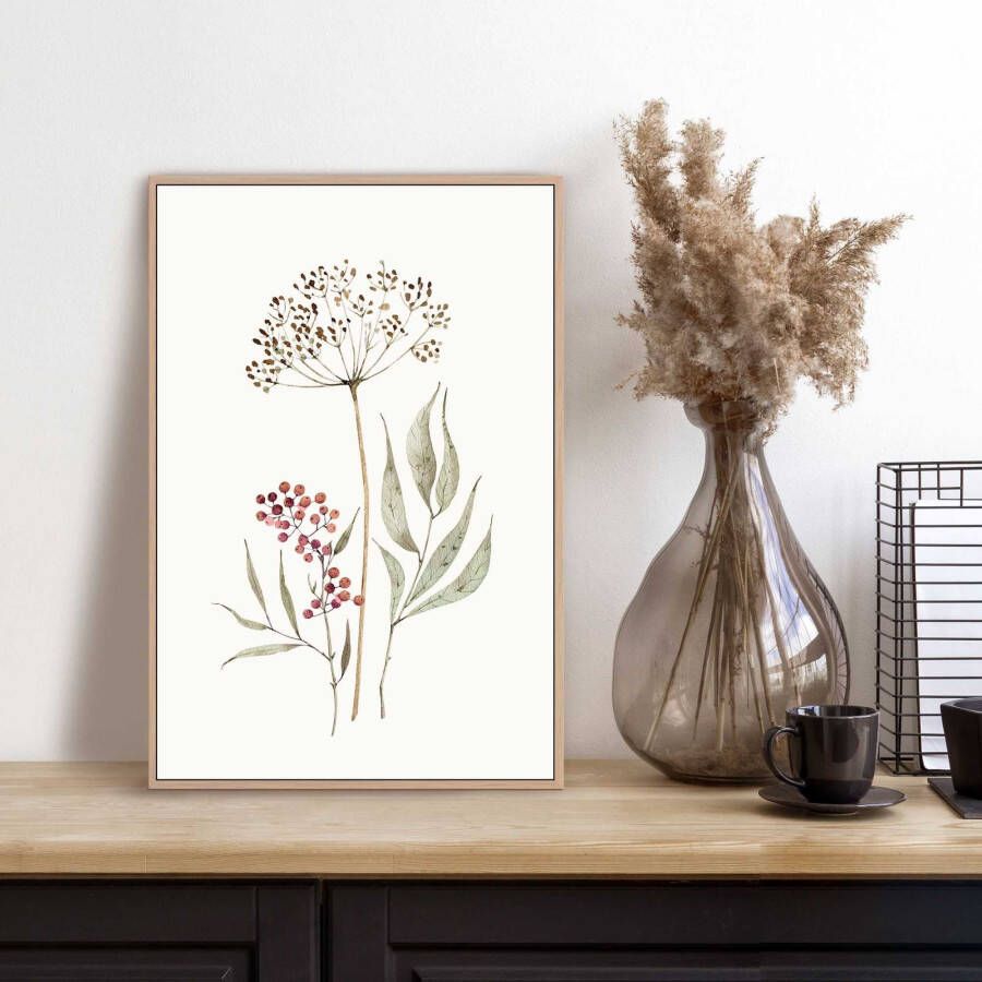 Reinders! Artprint met lijst Aqua Flowers