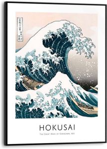 Reinders! Artprint met lijst Die große Welle Hokusai