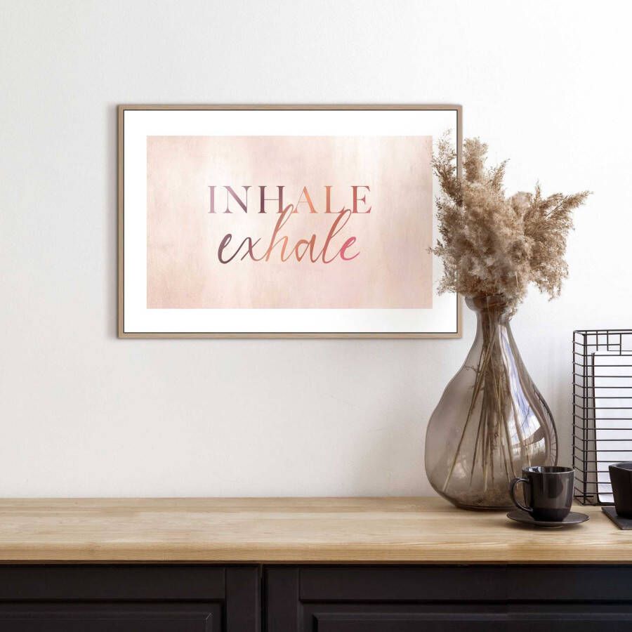 Reinders! Artprint met lijst Inhale Exhale