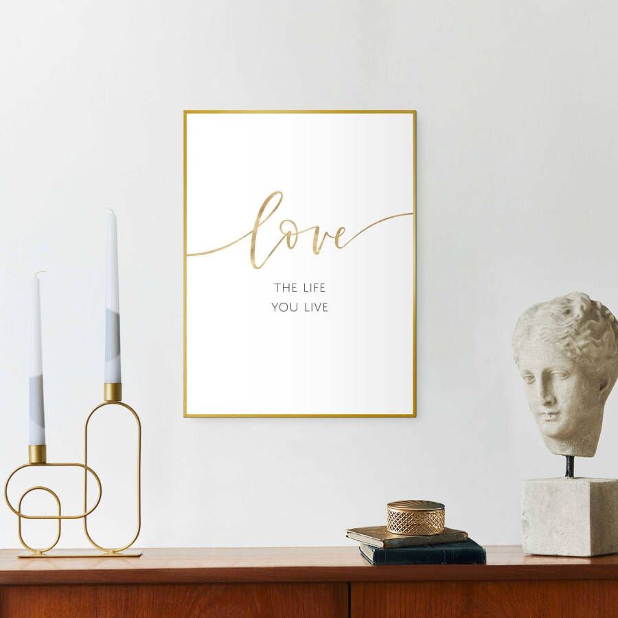 Reinders! Artprint met lijst Life is Love