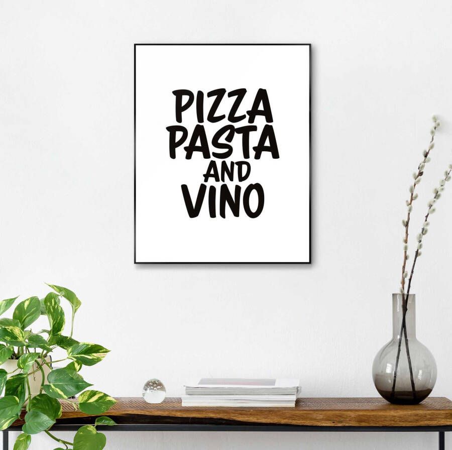 Reinders! Artprint met lijst Pizza Pasta and Vino