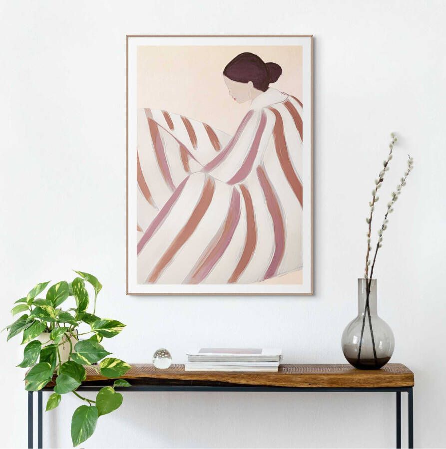 Reinders! Artprint met lijst Striped Figure