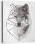 Reinders! Artprint op hout Polygonic wolf - Thumbnail 1