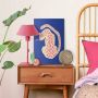 Reinders! Artprint op linnen Blue Pink Cat - Thumbnail 1