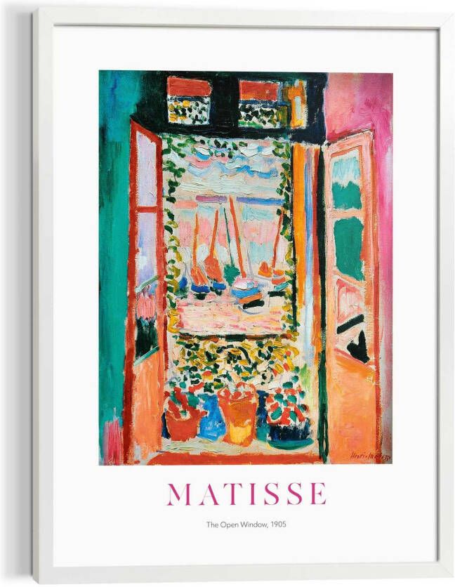 Reinders Matisse The Open Window Schilderij 70x50cm Wit