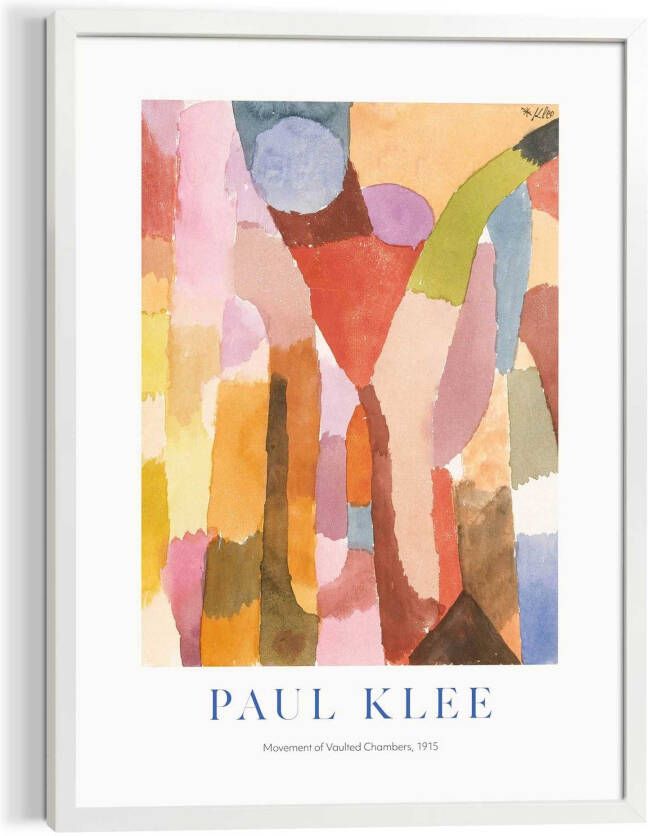 Reinders Paul Klee Movement of Vaulted Chambers Schilderij 70x50cm Wit