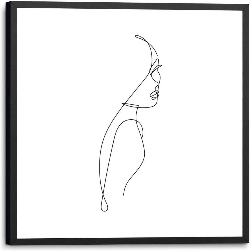 Reinders! Artprint Silhouet vrouwelijk ingelijste artprint