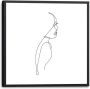 Reinders! Artprint Silhouet vrouwelijk ingelijste artprint - Thumbnail 1