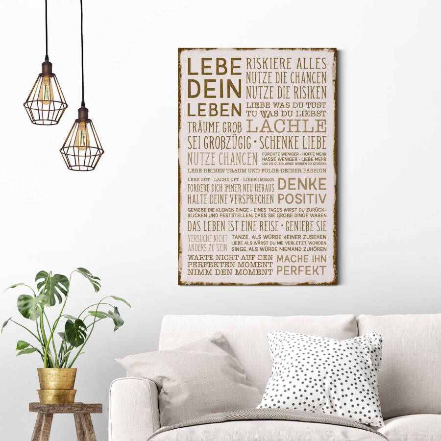 Reinders! Decoratief paneel Denk positief