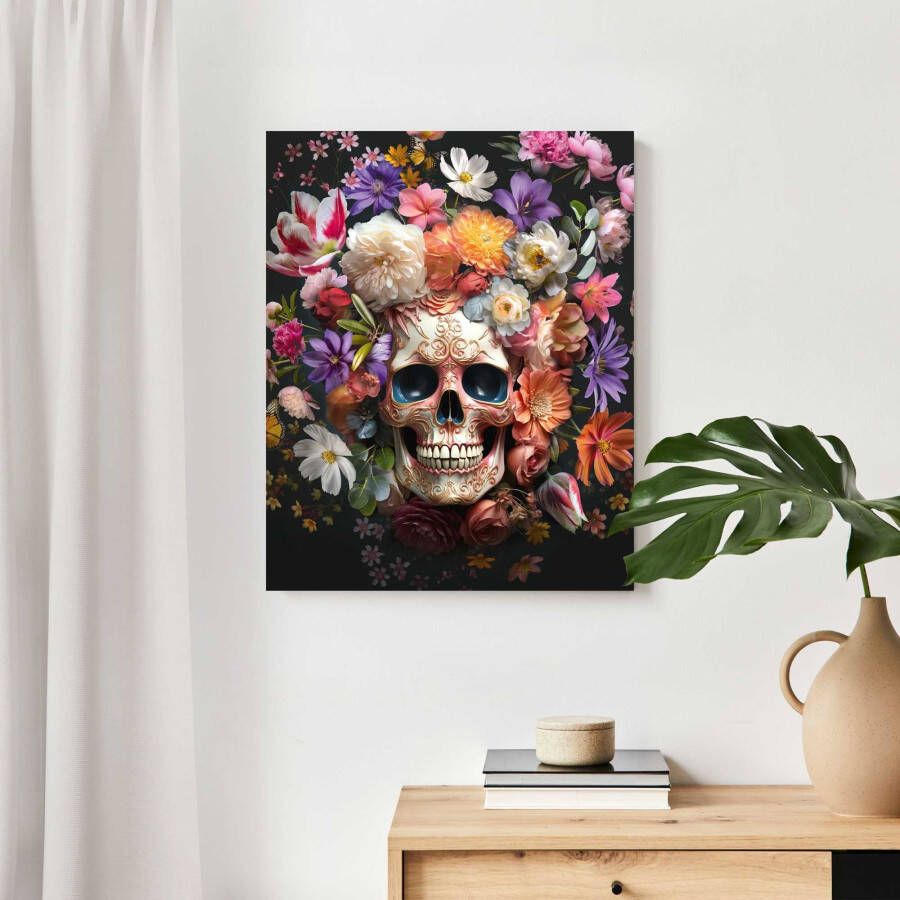 Reinders! Decoratief paneel Floral Skull