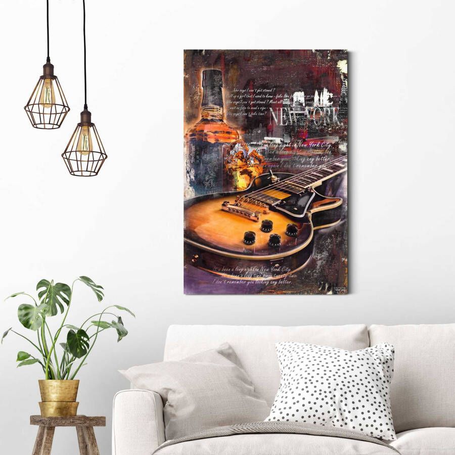 Reinders! Decoratief paneel Gitaar & whiskey