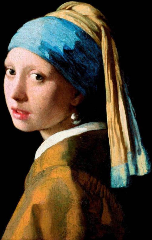 Reinders! Decoratief paneel J.Vermeer-meisje met de parel 60 90 cm