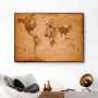 Reinders! Decoratief paneel Wereldkaart antiek - Thumbnail 1