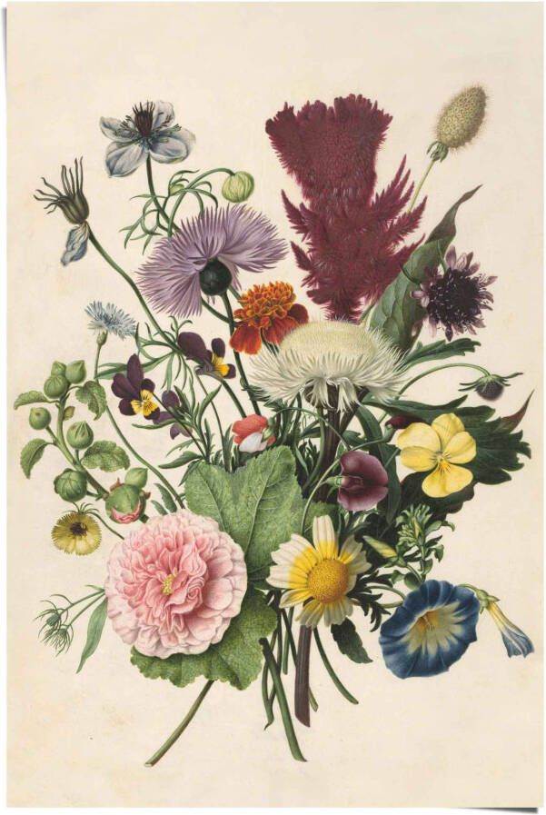 Reinders! Poster Bos bloemen stilleven bloemen Rijksmuseum
